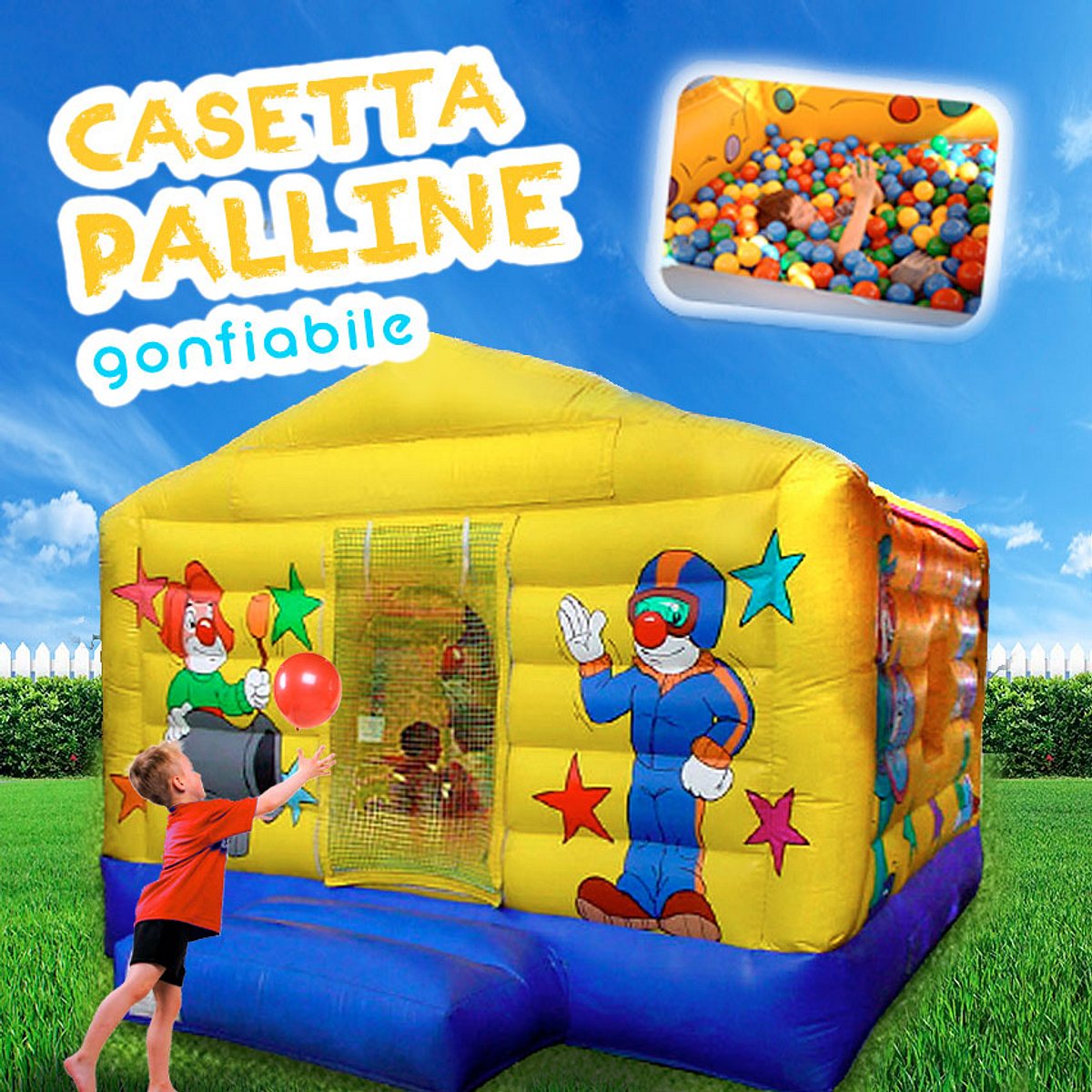 NOLEGGIO GONFIABILE CON PALLINE BRESCIA